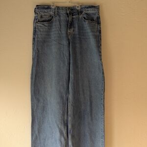 Abercrombie & Fitch Blue Wide Leg Jeans